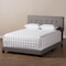 Baxton Studio Audrey Modern Light Grey Upholstered Queen Size Bed 146-8237 - alternate 5